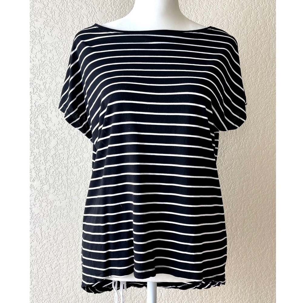 Gap Dolman Short Sleeve black stripe top